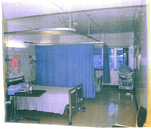 Photographie de la chambre d'hôpital de M. Lasser au Royal Inland Hospital.